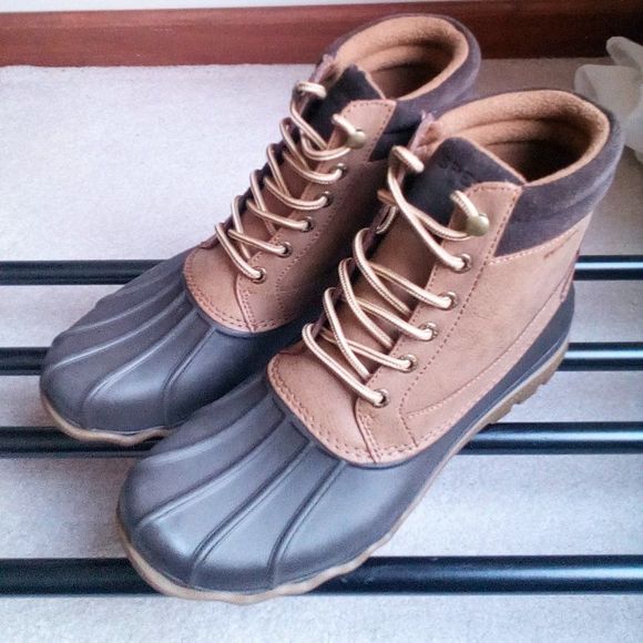Sperry Men's 19273 Brewster Waterproof Leather Duck Boots - BRAND NEW - Picture 3 of 6